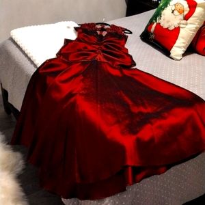 Rich Burgundy Melanie Lynn Evening Dress Size 8